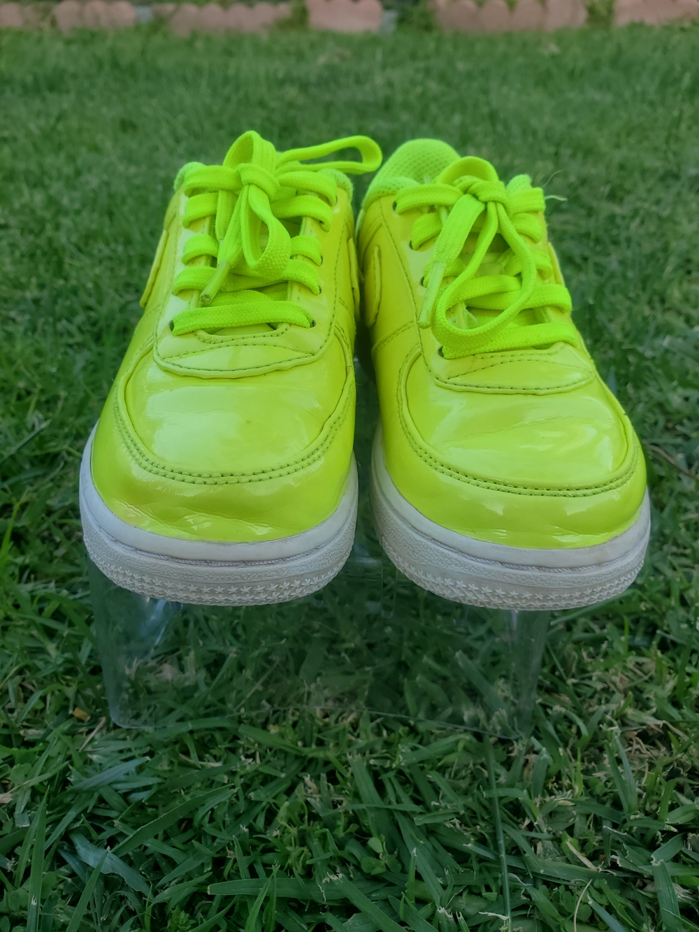 Nike Kids' Neon Green Low-Top Sneakers Unisex 10C - Picture 4 of 6